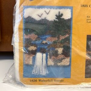 1979 Vintage Creative Circle Latch Hook Kit #1826 Waterfall Scenic Sealed
